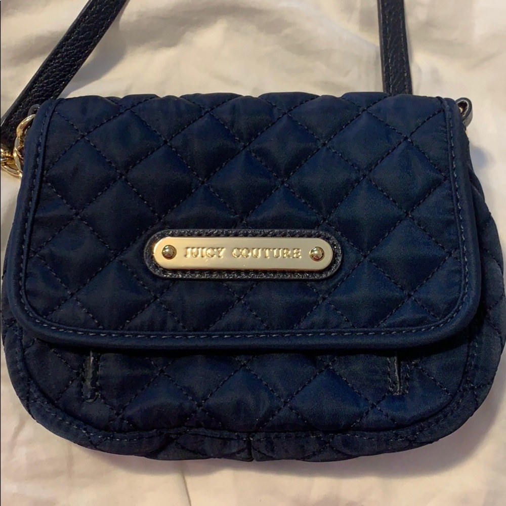 Navy Juicy Couture over the shoulder bag